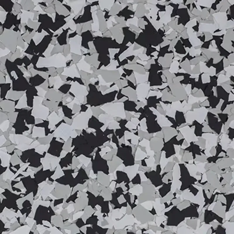 Domino epoxy flake blend offered by Titan Garage Floors