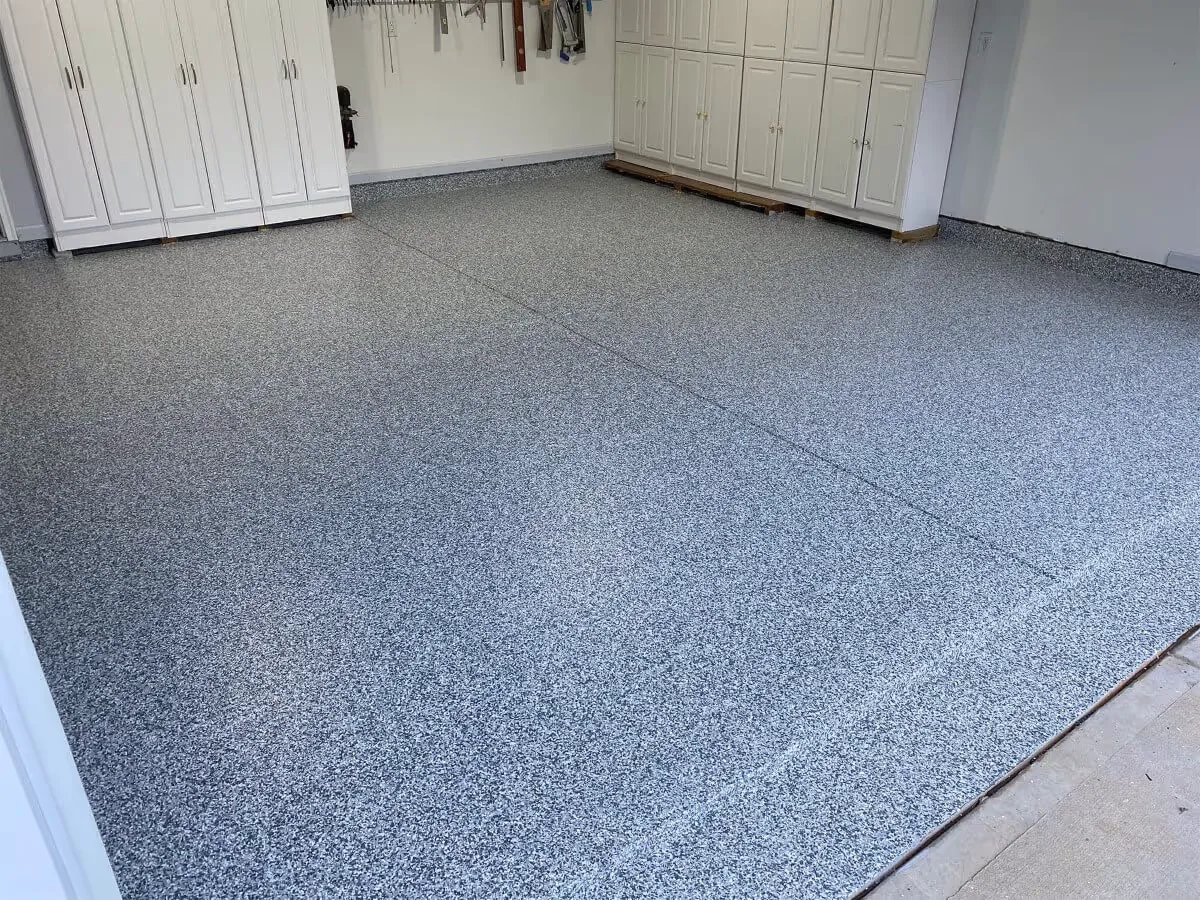 Completed Titan garage floor coating project